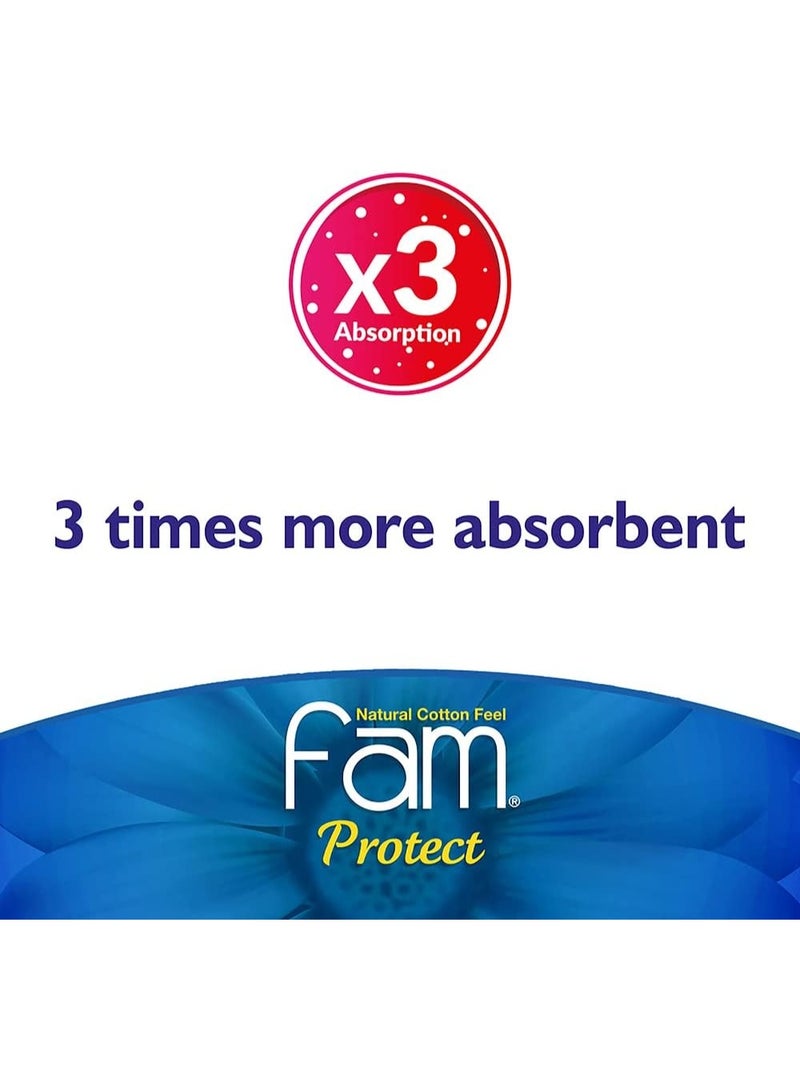 Fam Natural Cotton Feel Protect Maximum Bladder Leakage Protection Pads Odor Control 22 Pads - Image 3